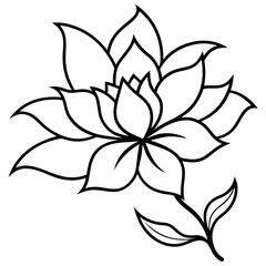 Minimal Free-Flowing Florals Vector on White