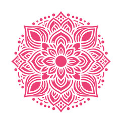 Rangoli design concept of line drawing isolated on white background