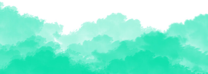 Realistic teal Dense Smoke Cloud Isolated on Transparent Background, Heavy Dust Fog, Atmospheric Pollution Effect, Gray Misty Texture, Abstract Smoke Plume, Digital Art Illustration