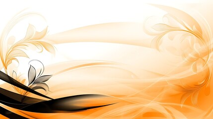 Orange Floral Abstract Background. (1)