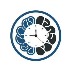 Brain Time Logo Design Template, Element Design, Vector Design