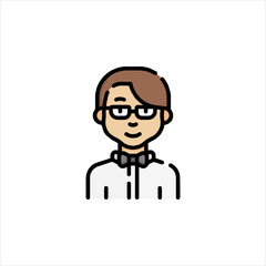 funny cartoon casual man