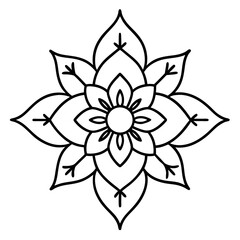 Minimal Boho Blossom Set Vector on White