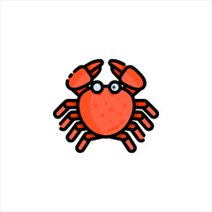 crab cartoon isolated on white