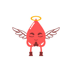 cute drop blood character
