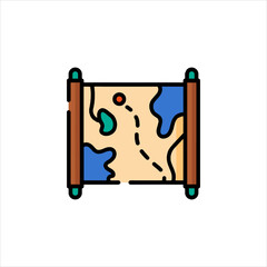 vector illustration of a wooden board