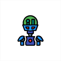 blue screen robot