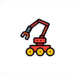 toy tractor isolated on white