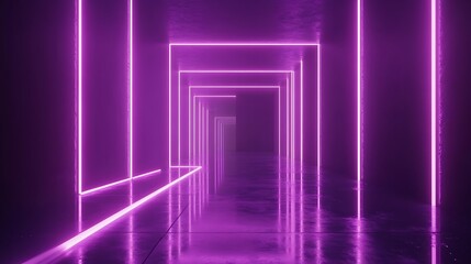 Purple Neon Corridor Glow.