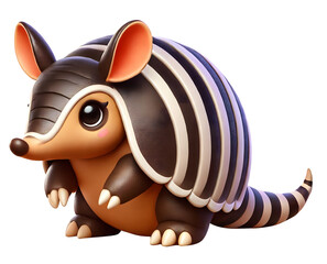 cute Armadillo illustration design isolated on transparent background