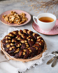Enjoy a Delicious and Indulgent Chocolate Walnut Pastry, Perfectly Paired