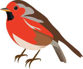 Vector Illustration of a Sparrow Bird 