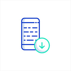 blue download button