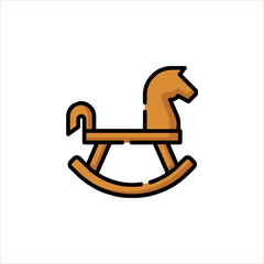 wooden rocking horse