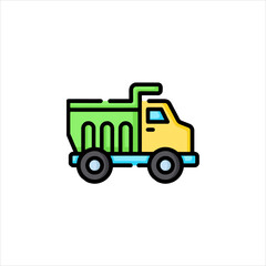 toy truck isolated on white