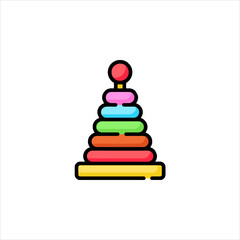 pyramid of colorful books