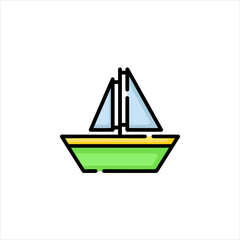 boat on a white background