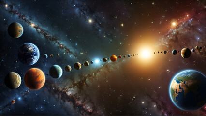 all planets in a row, Generative AI