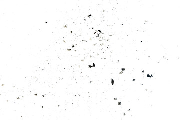 ash particle isolated on transparent background