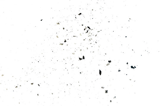 ash particle isolated on transparent background