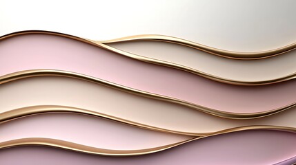 Obraz premium Pink Gold Waves Abstract Background.