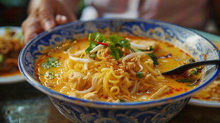 Chiang Mai noodles curried noodles soup thai food