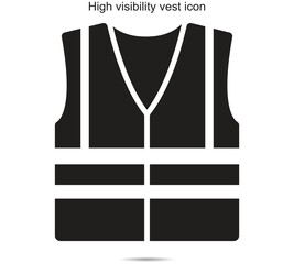 High visibility vest icon