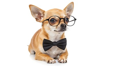 Professor Paws A Dapper Chihuahua Portrait AI Generated