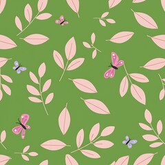 Springtime Flutter: A Gentle Pattern AI Generated