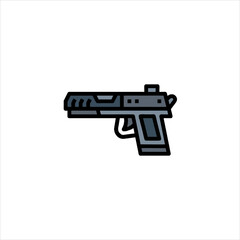 gun isolated on white
