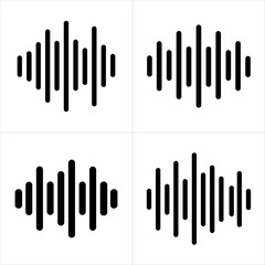 audio wave icon set
