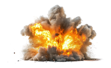 PNG Large explosion with smoke and flames fire explosive dramatic.
