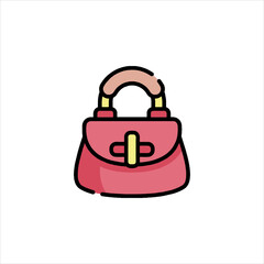 red bag isolated on white