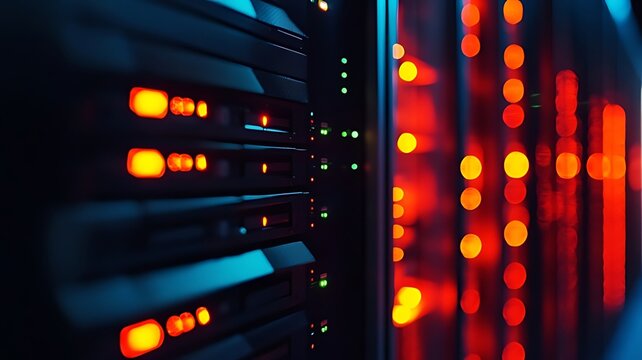 Futuristic digital circuit board with glowing orange lines and blue technology background, A digital background featuring financial charts and graphs, representing stock market data ori bocha grid