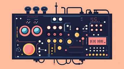 Retro Futuristic Control Panel.