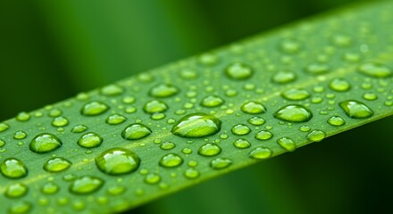 Emerald Dewdrops: Nature's Tiny Jewels AI Generated