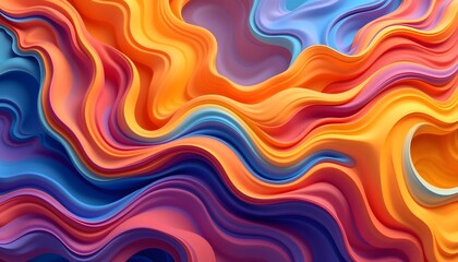 Obraz premium Utilize generative AI technology to produce a visually captivating digital artwork featuring fluid abstract colors that seamlessly blend into one another, creating a dynamic and organic composition