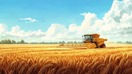 Fototapeta premium golden wheat field harvest