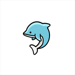 dolphin isolated on white