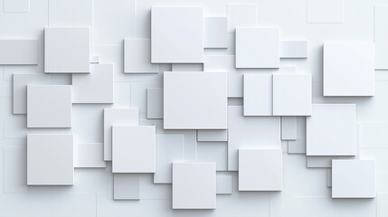 Obraz premium Modern abstract wall design with layered square shapes