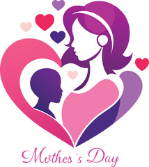 A happy cartoon couple in love holds a pink heart illustration, a romantic vector design for Valentine's Day