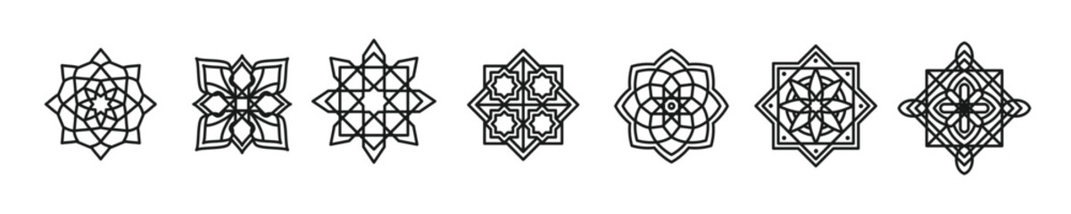 Collection of arabesque ornamental