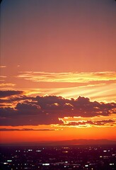 Fototapeta premium Sky with fluid sunset gradients.