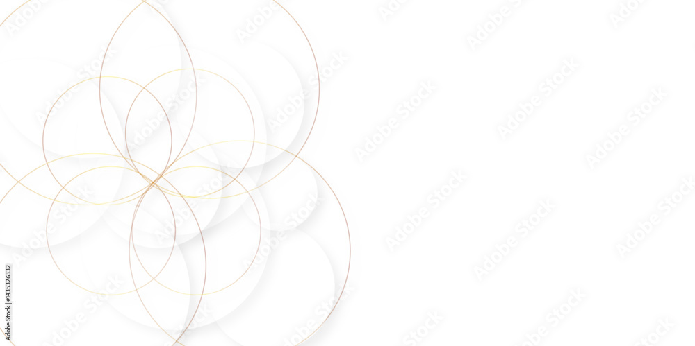 Poster modern abstract white and golden background with transparent layers triangle shape with shadow. whit