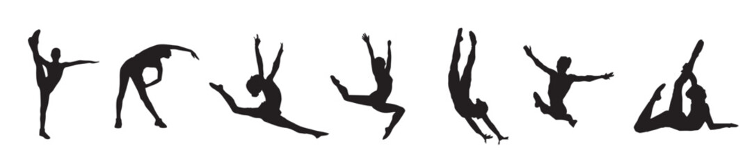 Gymnastics Silhouette Vector