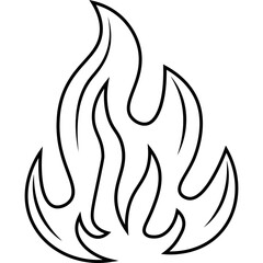 Hand Drawn Fire Outline