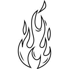 Hand Drawn Fire Outline