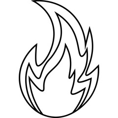 Hand Drawn Fire Outline