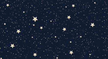 Naklejka premium Celestial Dust: A Hand-Drawn Night Sky AI Generated