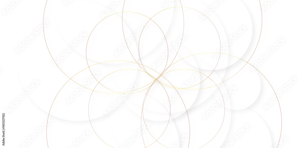 Poster modern abstract white and golden background with transparent layers triangle shape with shadow. whit